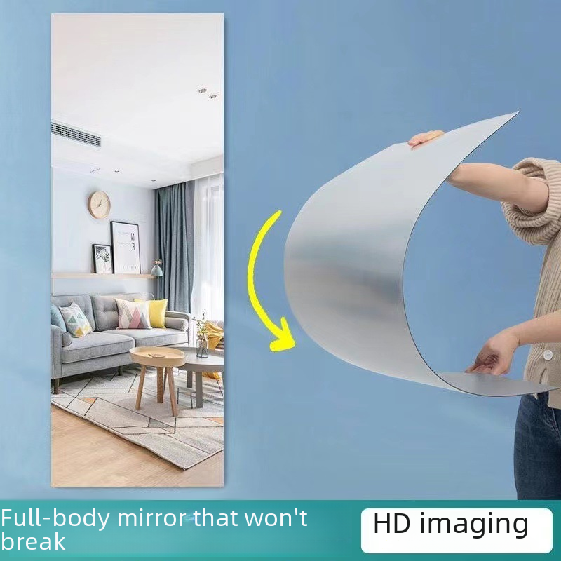 Self-Adhesive Acrylic Full-Length Wall Mirror for DIY