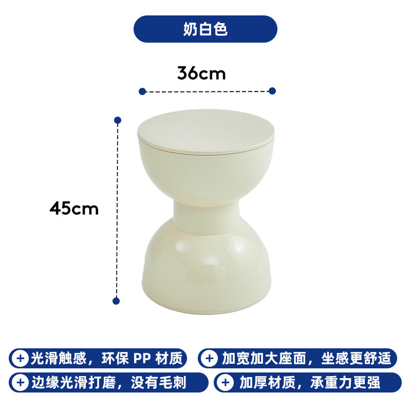 Nordic Style Creative Plastic Stool for Small Spaces
