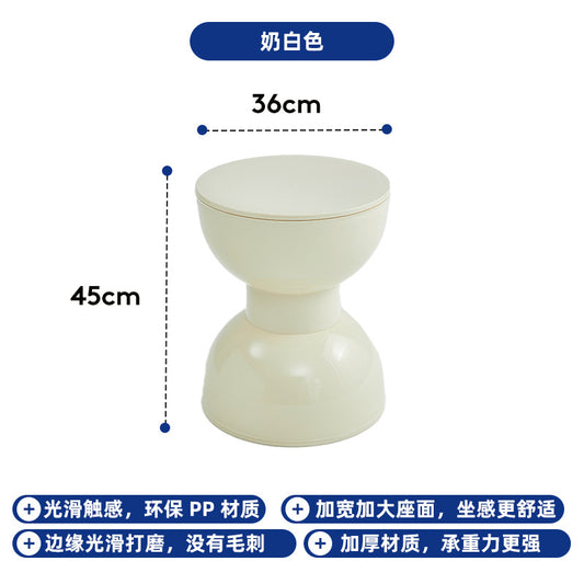 Nordic Style Creative Plastic Stool for Small Spaces