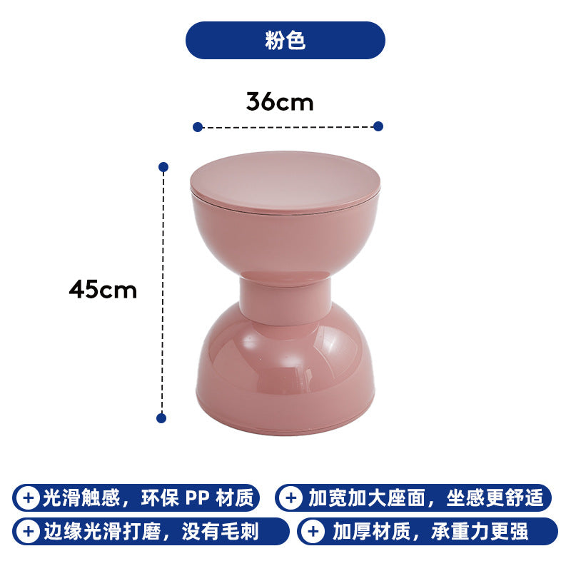 Nordic Style Creative Plastic Stool for Small Spaces